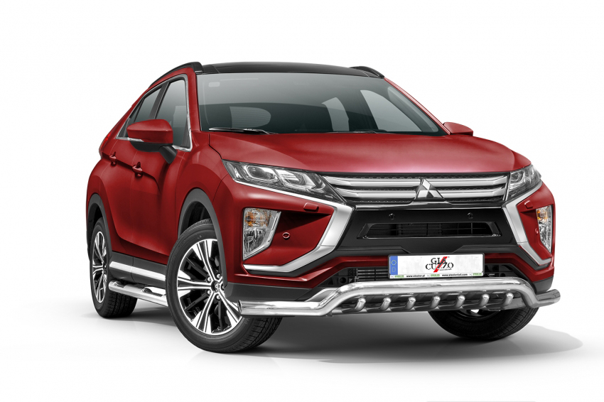 Frontschutzbügel Edelstahl Flach mit Unterfahrschutz MMC Eclipse Cross GK0 70mm