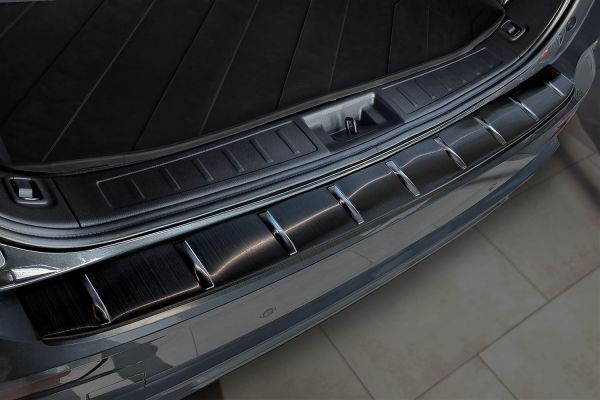 Ladekantenschutz MMC Outlander Edelstahl-Schwarz